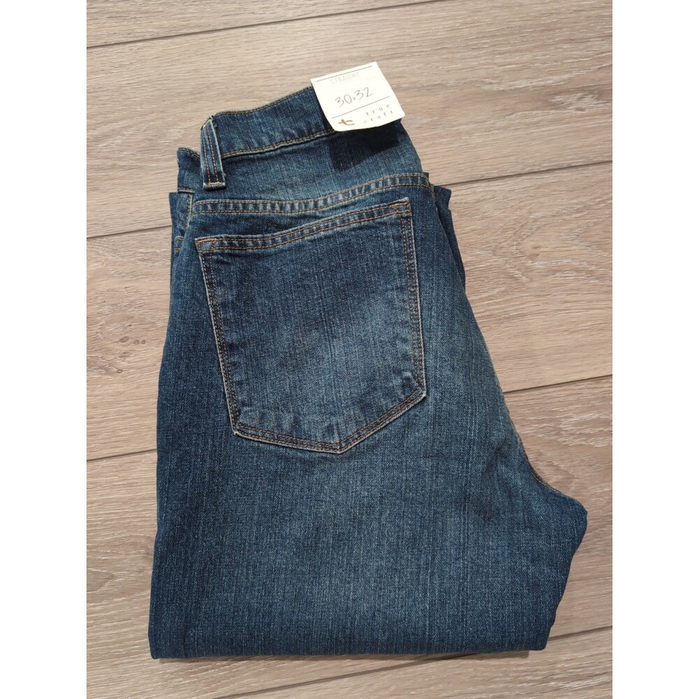 TRUE CRAFT BLUE DENIM JEANS REGULAR FIT STRETCH STRAIGHT MEN'S SIZE 30X32   NWT